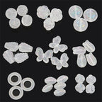 Semi-transparent Frosted Acrylic Beads Matte Finish Mixed Shapes 4