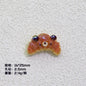 Plating Irregular Bear Bread Resin Beads Glossy Colorful 10pcs 8