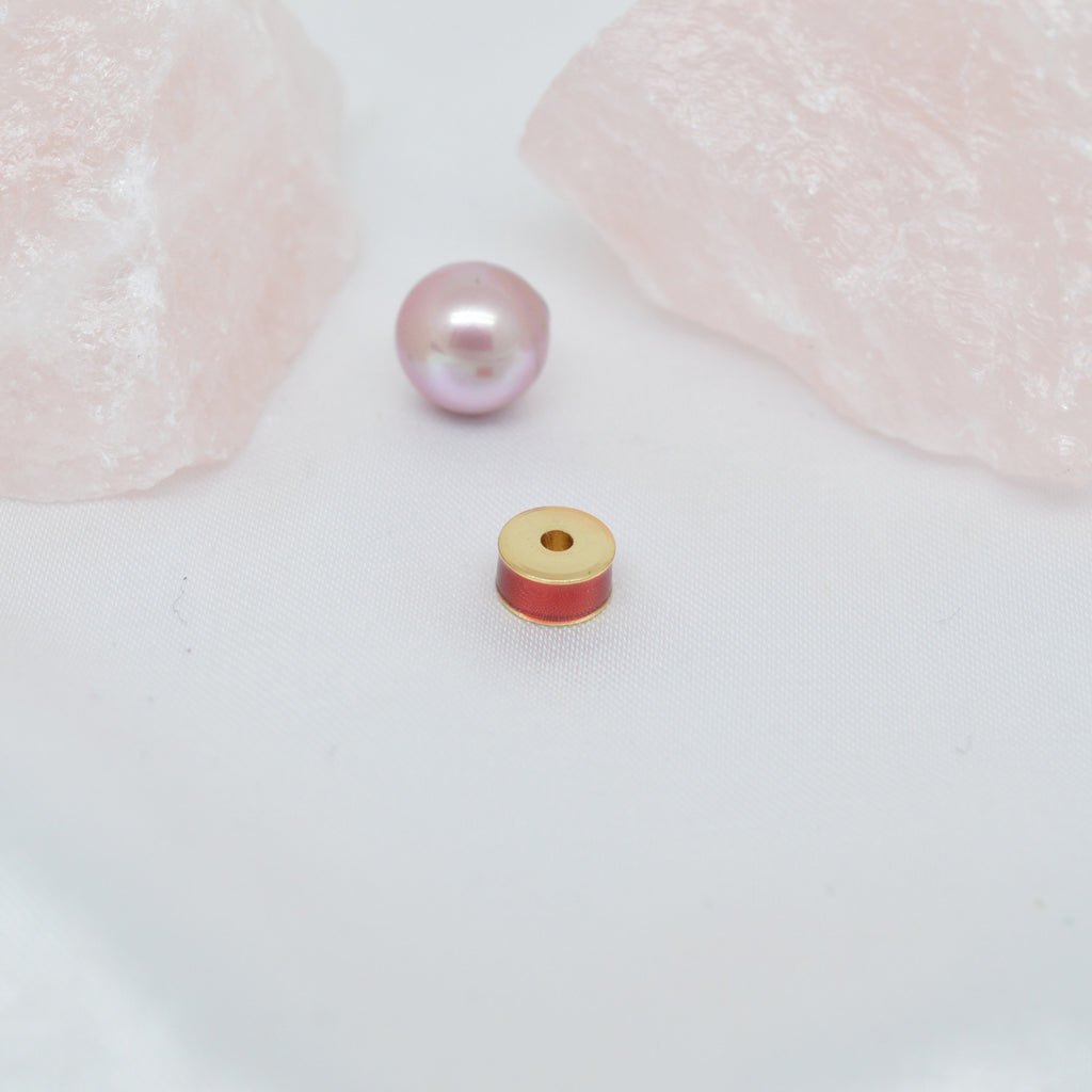 Brass Round Spacer Beads 6mm Colorful Enamel 10pcs 6