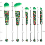 Beadable Makeup Brushes Halloween Christmas Themed Colorful Handles 5pcs 2