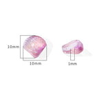 Electroplated Shell Glass Beads 10mm Iridescent Gradient 40pcs 5