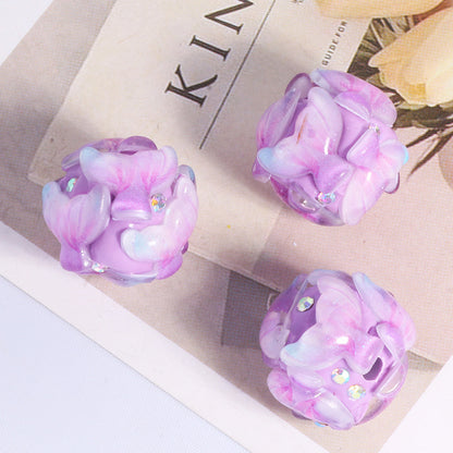 Embellished Bubblegum Beads 20mm Cartoon Animal Resin Rhinestone 4pcs 17