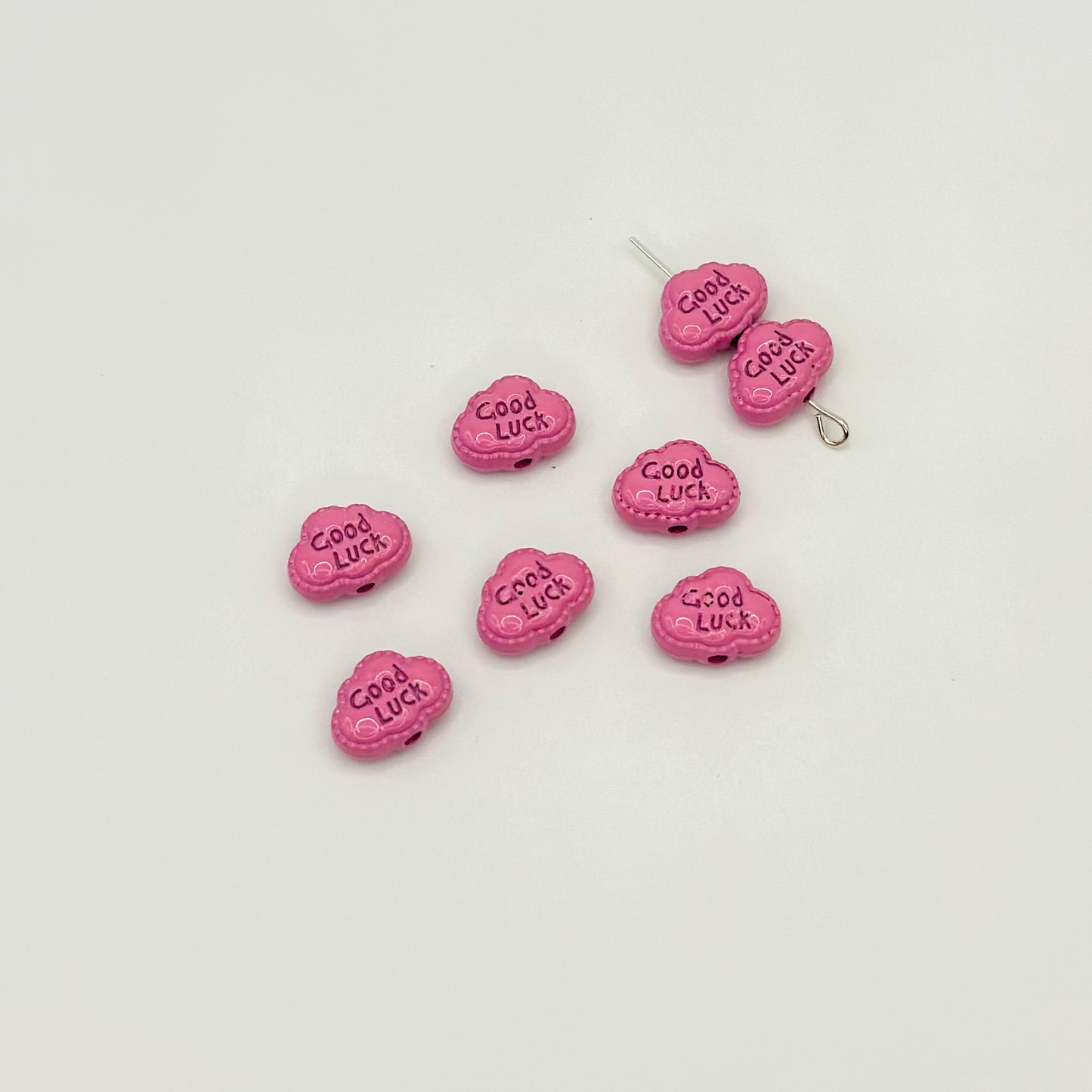 Cartoon Cloud Metal Beads 12mm Painted Alloy 20pcs 9