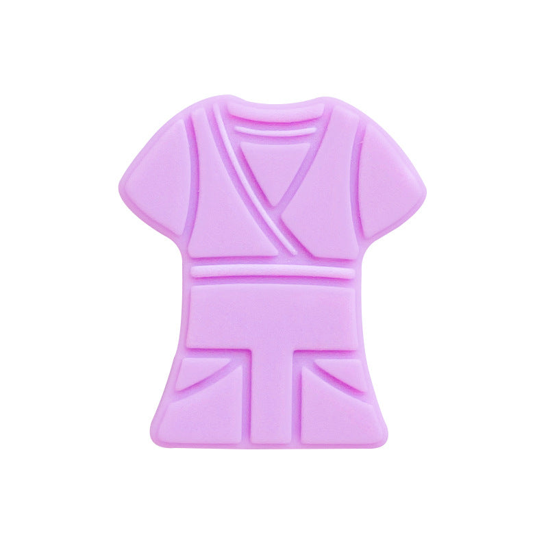 Silicone Focal Beads Kimono Design With Detailed Belt 10pcs 13