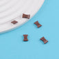 Baking Painted Candy Metal Beads 12x8mm Colorful Zinc Alloy 50pcs 10