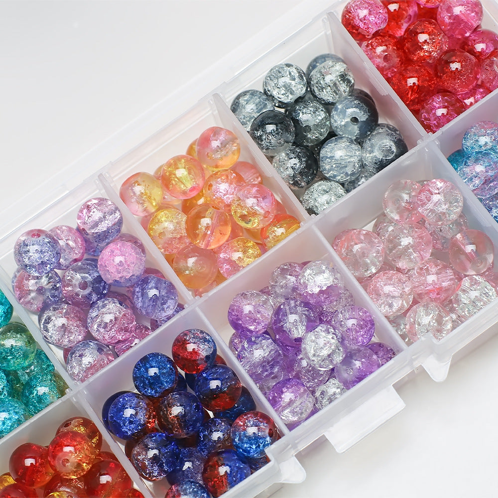 Crackle Round Glass Beads 8mm Colorful Mixed 2boxes 400pcs 5