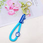 PVC Cat Claw Leather Lanyard Keychain Soft Rubber Paw Charm 8