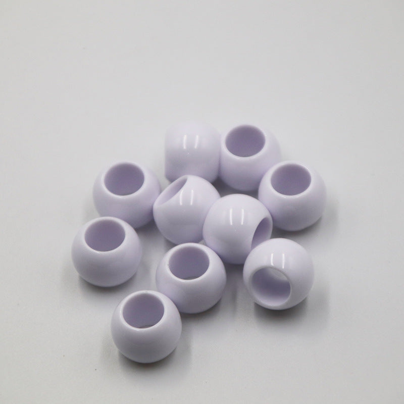 Macaron Acrylic Beads 18mm Large Hole Glossy Mixed Colors 30pcs 7