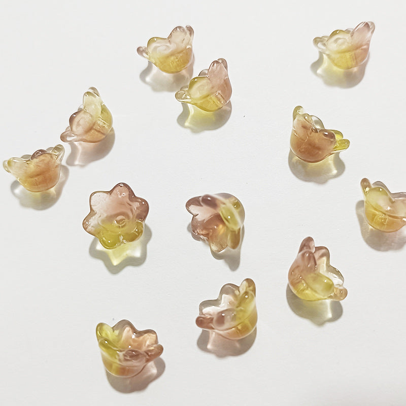 Czech Glass Beads Wind Chime Flower 12mm Pastel Glossy 100pcs 32