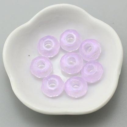 Acrylic Faceted Spacer Beads 15mm Large Hole 40pcs 23