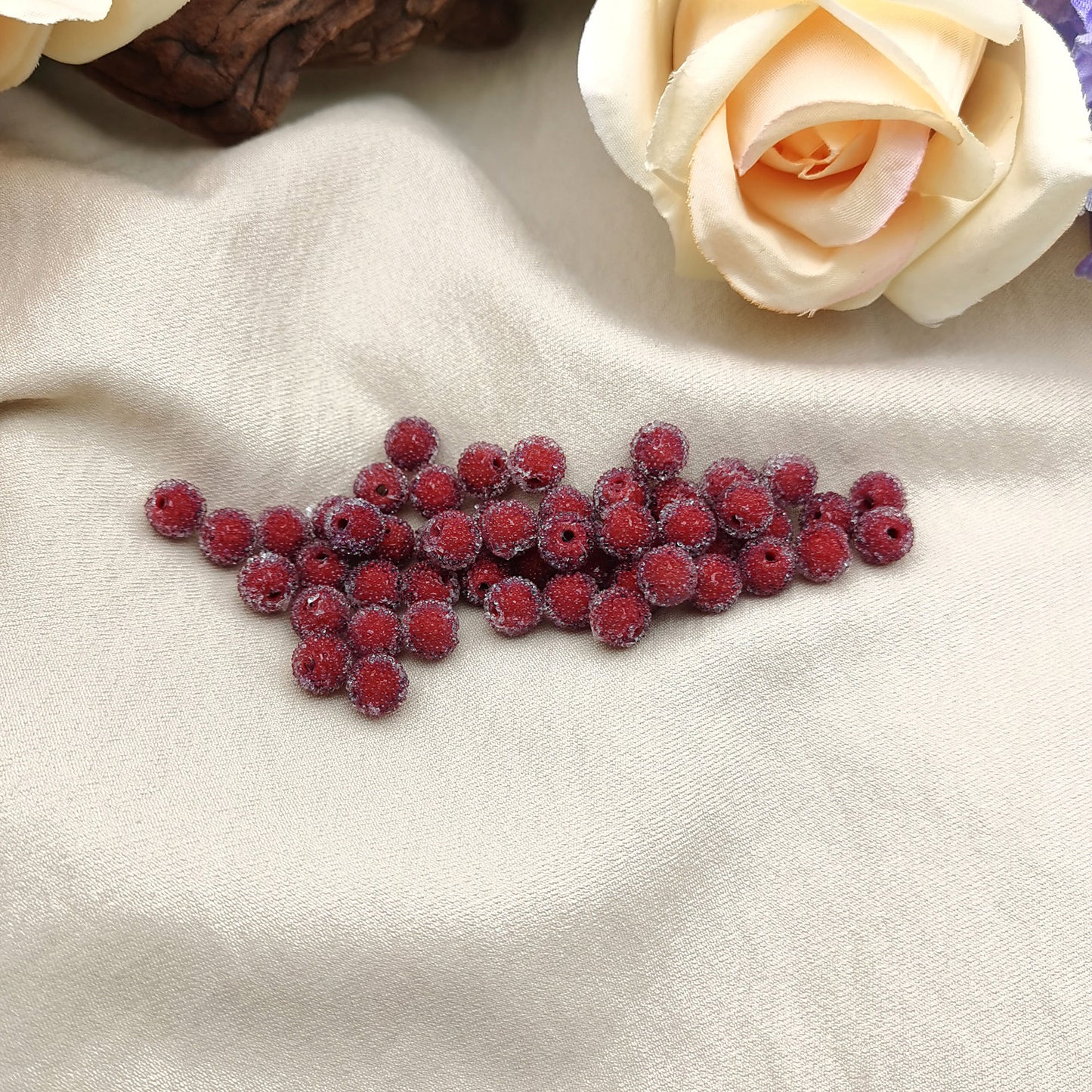 Jelly Sense Resin Beads 8mm Translucent Frosted Colorful 20pcs 19