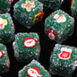 Christmas Series Resin Sugar Beads 17mm Festive Cube and Round 2pcs 10