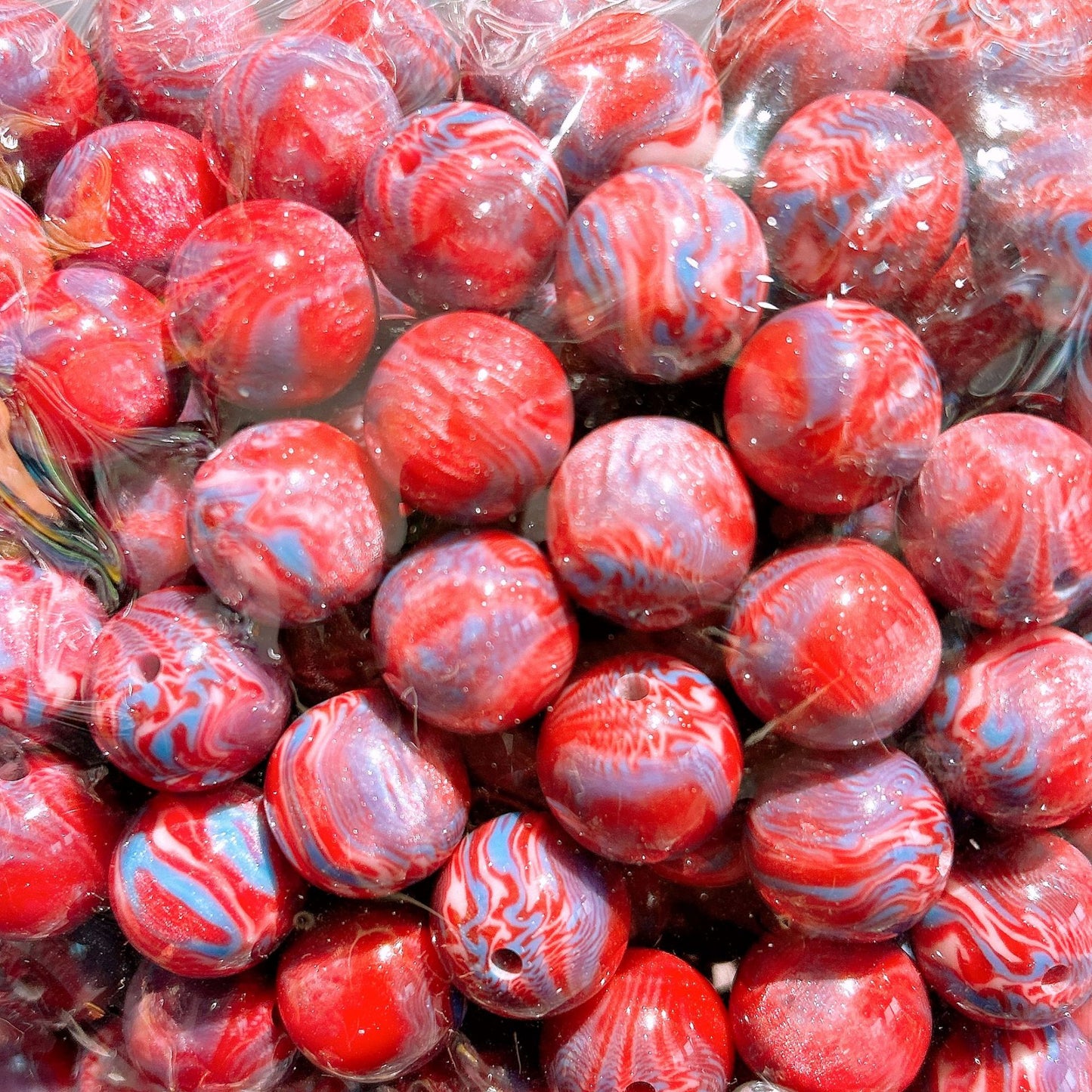 Milky Way Resin Beads 16mm Gradient Multicolor 100pcs 9