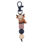 Cartoon Animal Silicone Bead Keychain Elk Yak Goat Design 7