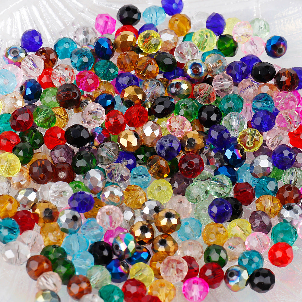 Transparent Faceted Glass Beads 10mm Colorful Mixed 136pcs 2