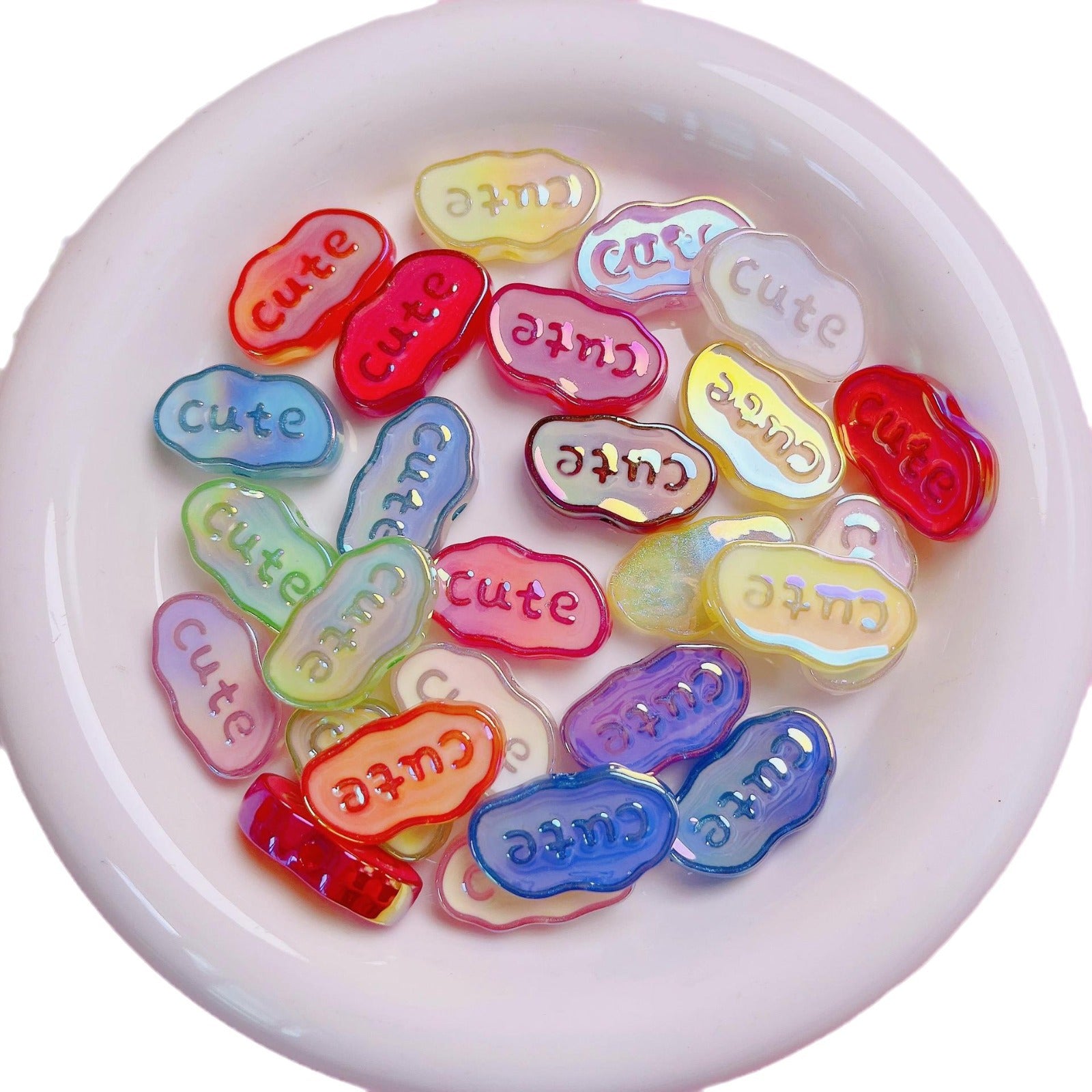 Glow Flat Acrylic Beads 15x26mm UV Plating Glow In The Dark 10pcs 5