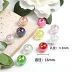 Transparent Round Acrylic Beads 16mm UV Plating Colored 100pcs 3