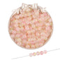 Transparent Frosted Glass Beads 8mm Delicate Gold Flecks 50pcs 8