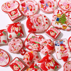 Strawberry Shortcake Acrylic Flat Beads Mixed Colors 50pcs 3