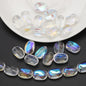 Electroplated Irregular Stone Glass Beads 11x15mm Multicolor 40pcs 20