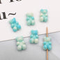 Marble Texture Bear Acrylic Beads 19mm Gradient Mixed 20pcs 10