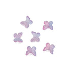 Czech Glass Butterfly Beads 11mm Translucent Pastel Gold Foil 10pcs 6