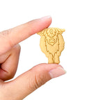 Silicone Focal Beads Yak Bull Detailed Line Work 20pcs 3