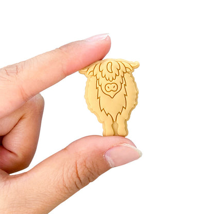 Silicone Focal Beads Yak Bull Detailed Line Work 20pcs 3
