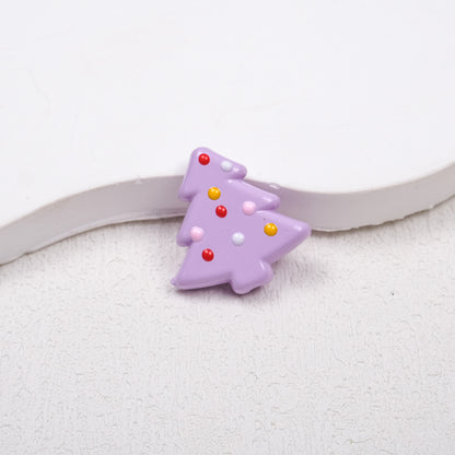 Lit Christmas Tree Acrylic Beads 21mm Colorful Holiday 20pcs 18