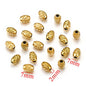 Stainless Steel Oval Blade Grain Metal Beads 5/7mm Gold Tone 10pcs 9