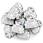 Silicone Focal Beads Coffee Book Stack with Text 20pcs 2