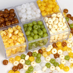 Imitation Gemstone Round Spacer Resin Beads 8mm 10mm Mixed Colors 50pcs