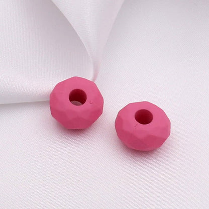 Acrylic Faceted Spacer Beads 14mm Rubberized Finish 40pcs 10