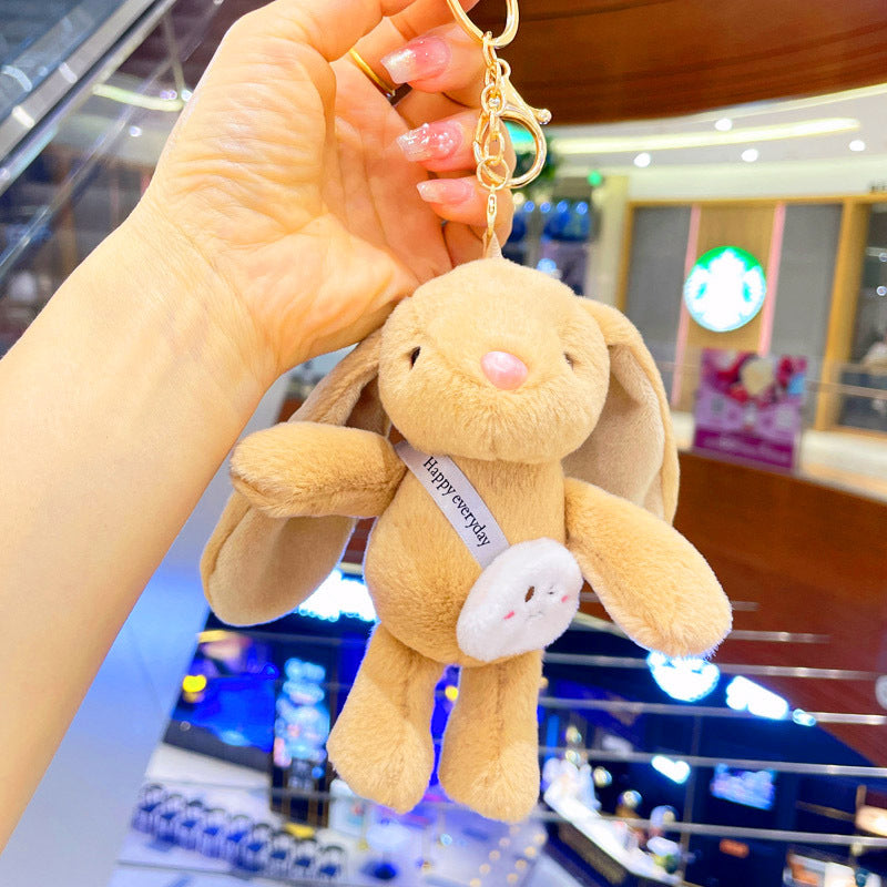Plush Bunny Keychain Long Ear Soft Pastel Colors 8