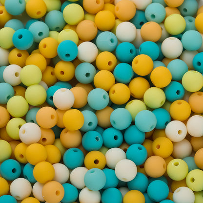 Rubberized Round Acrylic Beads 15mm Mixed Colors 20pcs 7