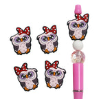 Silicone Focal Beads Animal Tiger Owl Faces 20pcs 5