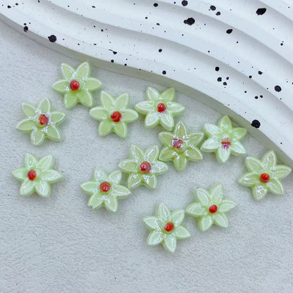 Camellia Ceramic Beads 17mm Glazed Multicolor Flower 10pcs 18