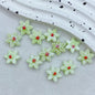 Camellia Ceramic Beads 17mm Glazed Multicolor Flower 10pcs 18