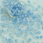 Frosted Round Glass Beads 6mm Colorful Speckled Matte Finish 50pcs 18