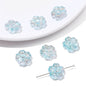 Transparent Cherry Blossom Glass Beads 14mm Gradient Pink Blue 10pcs 8