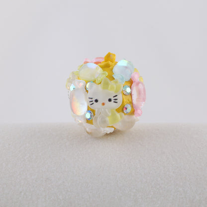 Embellished Round Clay Beads 16mm Cartoon Characters 5pcs 10