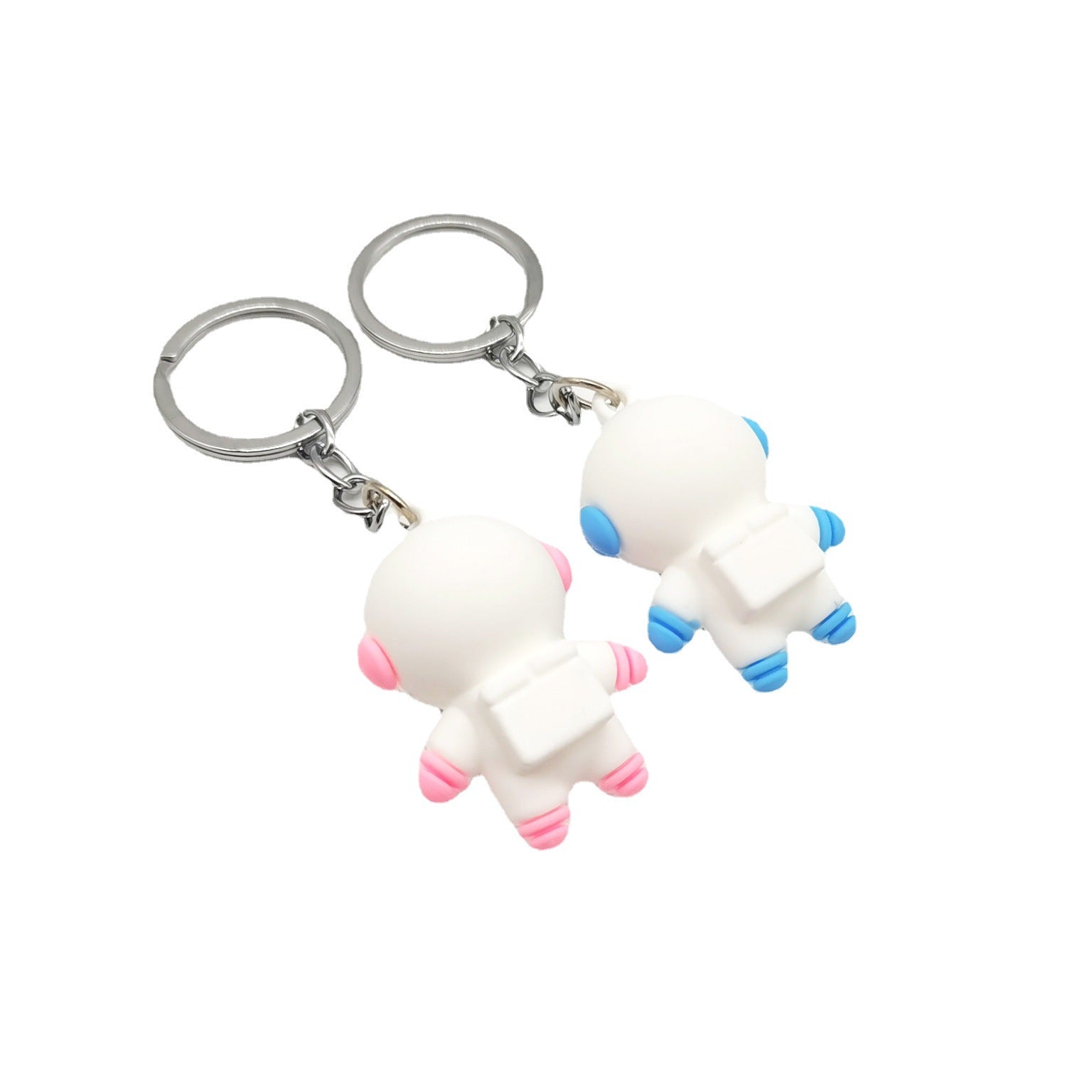Soft Rubber Astronaut Keychain 3D Cartoon Space Charm 5