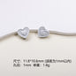 Painted Alloy Metal Beads Black and White Enamel Baking Style 10pcs 7