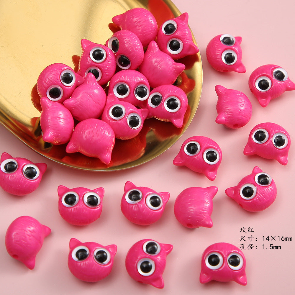 Adorable Kitten and Frog Head Resin Beads 12mm 14mm Mixed Colors 5pcs 8