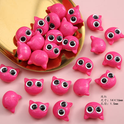 Adorable Kitten and Frog Head Resin Beads 12mm 14mm Mixed Colors 5pcs 8