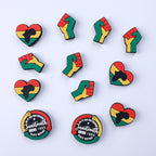 Silicone Focal Beads Black History Month Freedom Raised Fist 20pcs 3