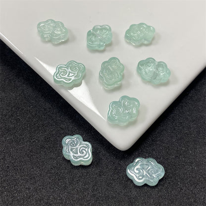 Czech Glass Beads Auspicious Clouds 9 13mm Pastel Translucent 100pcs 7
