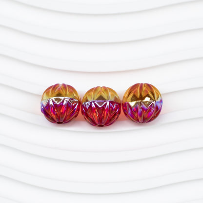 Transparent Flat Fireworks Acrylic Beads 15mm Sparkling Mixed 20pcs 15