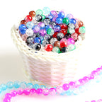 Crackle Round Glass Beads 10mm Vibrant Fractured Texture 2Strands 3