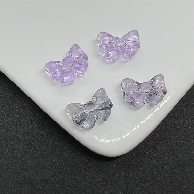 Transparent Bow Glass Beads 14mm Clear Mix 100pcs 4